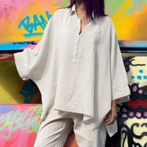 Women's Bat Shirt Loose Cotton Linen Ladies Tops Tee Casual Oversized T-Shirts Woman Clothing Camiseta Mujer T Shirt Blusas